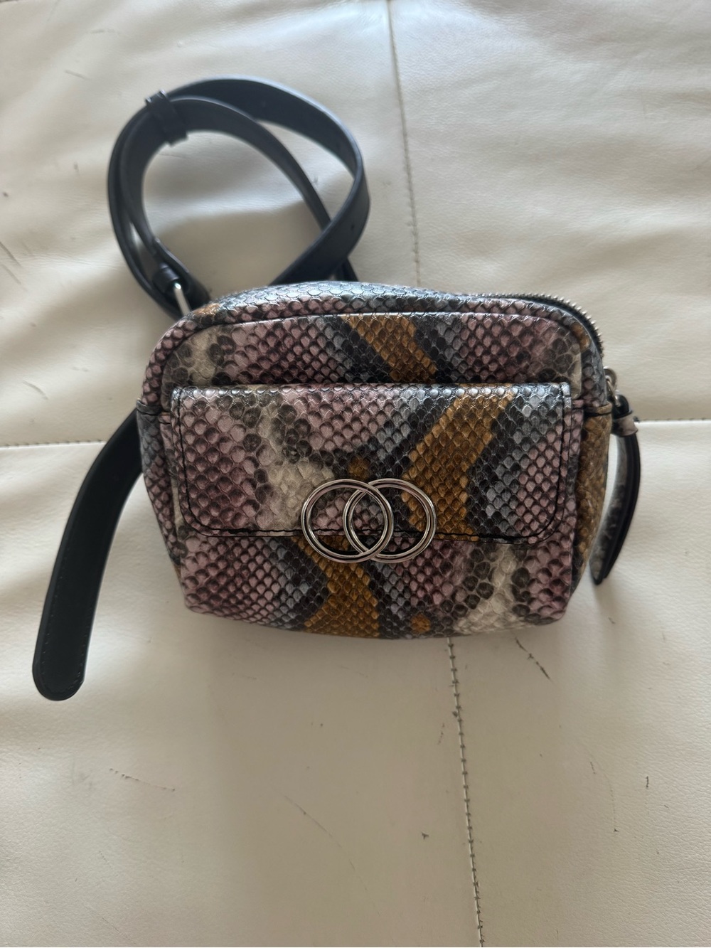 Aldo Snake-Embossed Crossbody or Waist Bag